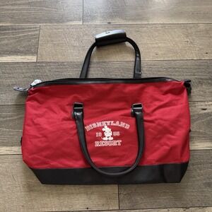VTG Walt Disney World Resort Parks Mickey Mouse Carry On Duffle Bag Faux Leather